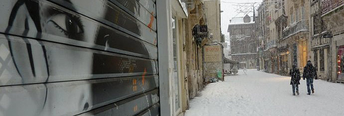 rue de Rouen sous la neige - décembre 2010