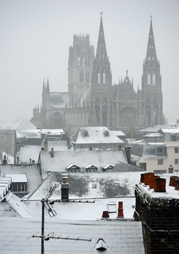 Saint ouen de rouen sous la neige - mars 2013