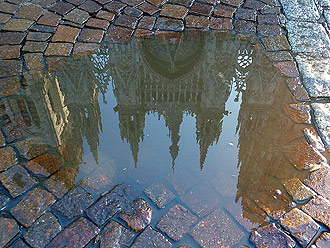 reflets de la cathédrale de Rouen