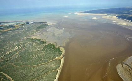 Baie de Somme vue du ciel 