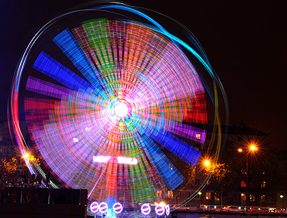 Rouen : la foire Saint Romain de nuit