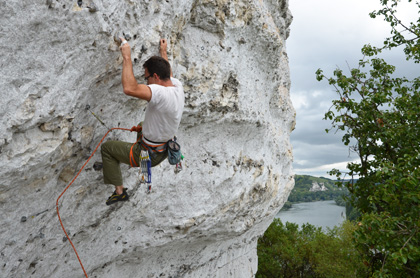 Grimpe de falaise en bord de Seine