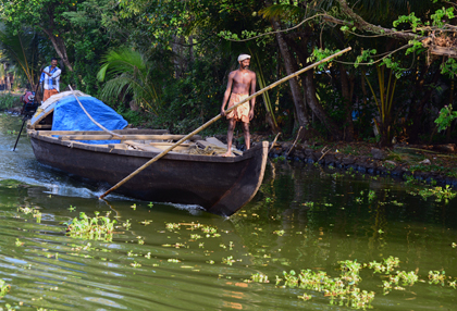 Backwaters - fleuve  en Inde